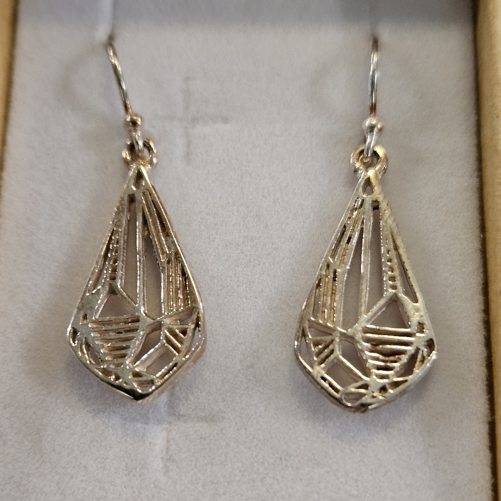 Martha Jackson sterling silver art deco earrings